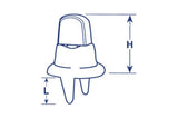 Common Sense&reg; Turn Button 91-XB-78332--1A Nickel Finish 100 pack