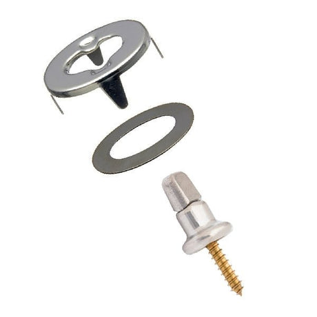 Common Sense&reg; Turn Button Fastener Set - Cloth-to-Surface (Nickel Plated)