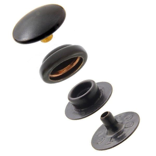 Baby Durable&trade; Cloth-to-Cloth Snap Fastener Set (Matte Black) 0.179 inch Post