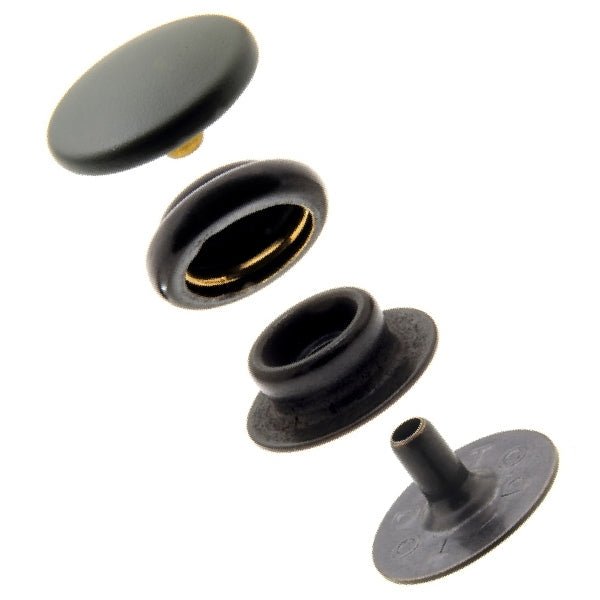 Baby Durable&trade; Cloth-to-Cloth Snap Fastener Set (Matte Black) 0.229 inch Post