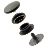 Baby Durable&trade; Cloth-to-Cloth Snap Fastener Set (Matte Black) 0.229 inch Post