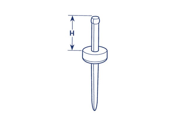 DOT&reg; Durable&trade; Stud 93-X8-10314--1A Nickel Finish 100 pack