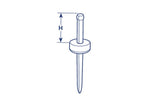 DOT&reg; Durable&trade; Stud 93-X8-10314--1A Nickel Finish 100 pack