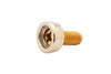 DOT® Durable™ Screw Stud 93 - XB - 107084 - 1A Nickel Stud, Brass Screw Finish 0.375 inch 100 pack - Dot Fasteners