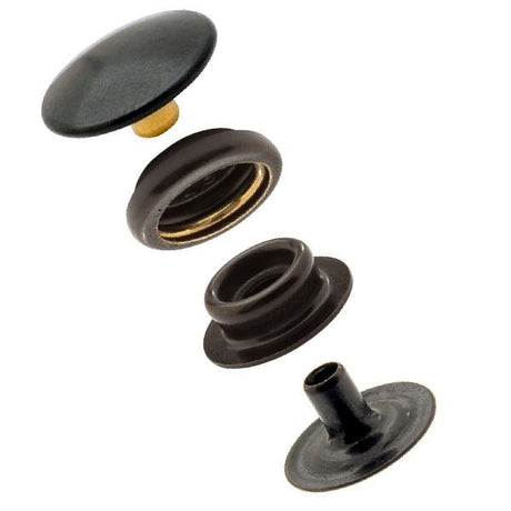 DOT&reg; Durable&trade; Snap Fastener Set - Cloth-to-Cloth (Matte Black)