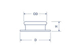 DOT&reg; Durable&trade; Stud 93-BS-10379--1A Nickel Finish 100 pack