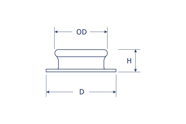 DOT&reg; Durable&trade; Stud 93-BS-10379--2A Nickel Finish 1000 pack