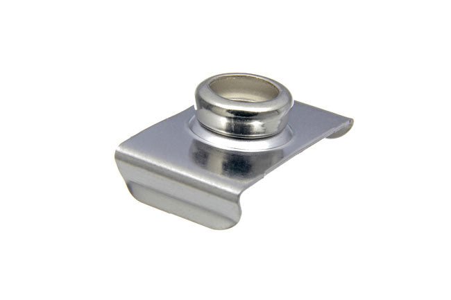 DOT&reg; Durable&trade; Windshield Clip 93-XX-10391--1A Nickel Stud Head,Stainless Steel Clip Finish 7/8 inch 100 pack