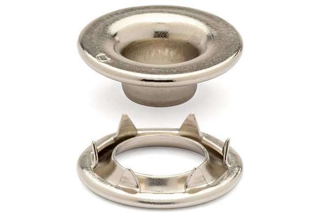 DOT&reg; Rolled Rim Grommet and Spur Washer 20-007R051831XG Nickel Finish #0 size 144 pack