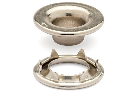 DOT&reg; Rolled Rim Grommet and Spur Washer 20-007R051831XG Nickel Finish #0 size 144 pack