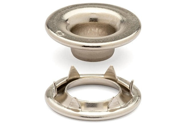 DOT&reg; Rolled Rim Grommet and Spur Washer 20-007R051831XG Nickel Finish #0 size 144 pack