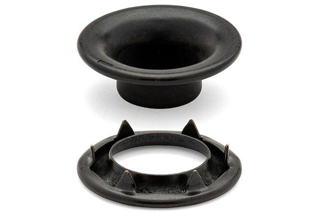 DOT&reg; Rolled Rim Grommet and Spur Washer 20-007R101611XG Black Finish #1 size 144 pack