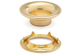 DOT&reg; Rolled Rim Grommet and Spur Washer 20-007R150001XG Brass Finish #1 size 144 pack