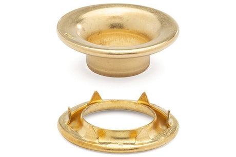 DOT&reg; Rolled Rim Grommet and Spur Washer 20-007R150001XG Brass Finish #1 size 144 pack