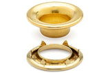 DOT&reg; Rolled Rim Grommet and Spur Washer 20-007R250001XG Brass Finish #2 size 144 pack