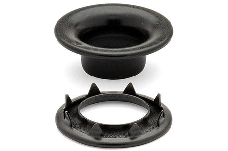 DOT&reg; Rolled Rim Grommet and Spur Washer 20-007R401611XG Black Finish #4 size 144 pack