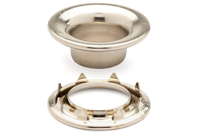 DOT&reg; Rolled Rim Grommet and Spur Washer 20-007R451831XG Nickel Finish #4 size 144 pack