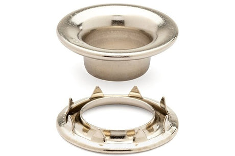 DOT&reg; Rolled Rim Grommet and Spur Washer 20-007R451831XG Nickel Finish #4 size 144 pack