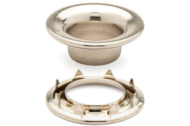 DOT&reg; Rolled Rim Grommet and Spur Washer 20-007R451831XG Nickel Finish #4 size 144 pack