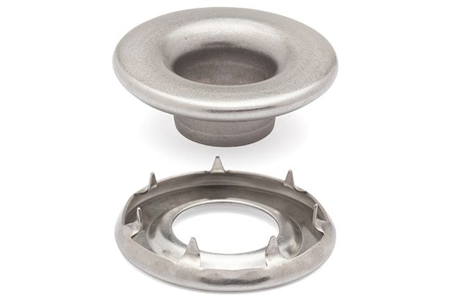 DOT® Rolled Rim Grommet and Spur Washer 20MNS77150001XG Stainless Steel Finish 1 size 144 pack - Dot Fasteners