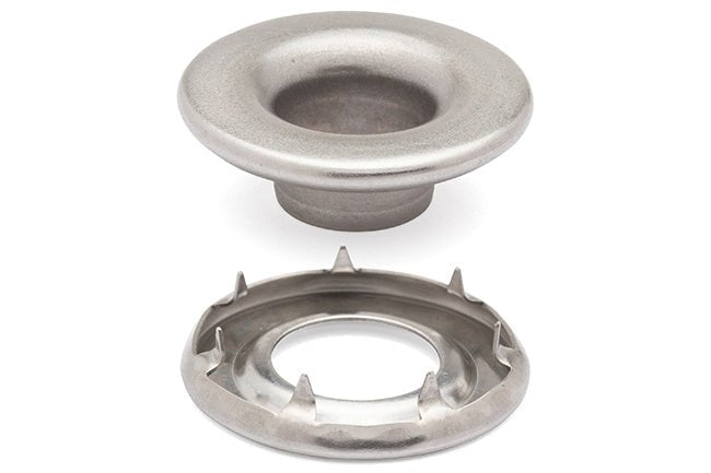 Rolled Rim Grommet and Spur Washer 20MNS77250001XG Stainless Steel Finish #2 size 144 pack