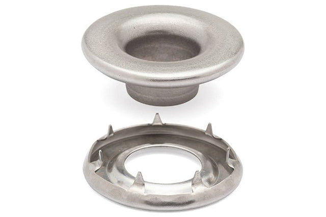 Rolled Rim Grommet and Spur Washer 20MNS77250001XG Stainless Steel Finish #2 size 144 pack