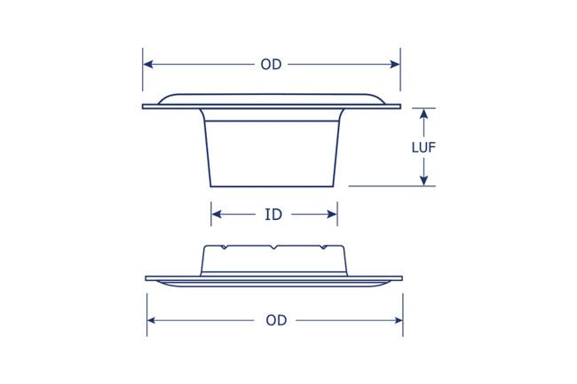 DOT&reg; Sheet Metal Grommet and Neck Washer 20-007N201611XG Black Finish #2 size 144 pack