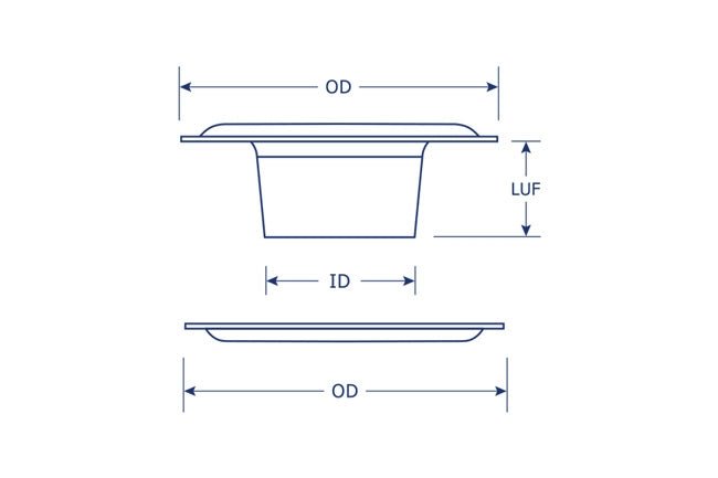 DOT&reg; Sheet Metal Grommet and Plain Washer 20-0070351831XG Nickel Finish #3 size 144 pack