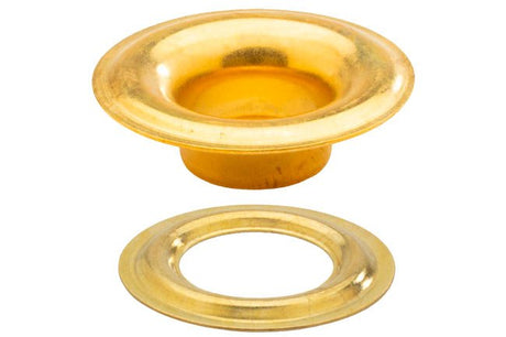 DOT® Sheet Metal Grommet and Plain Washer 20 - 0070450001XG Brass Finish 4 size 144 pack - Dot Fasteners