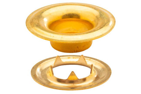 DOT® Sheet Metal Grommet and Tooth Washer 20 - 007T450001XG Brass Finish 4 size 144 pack - Dot Fasteners