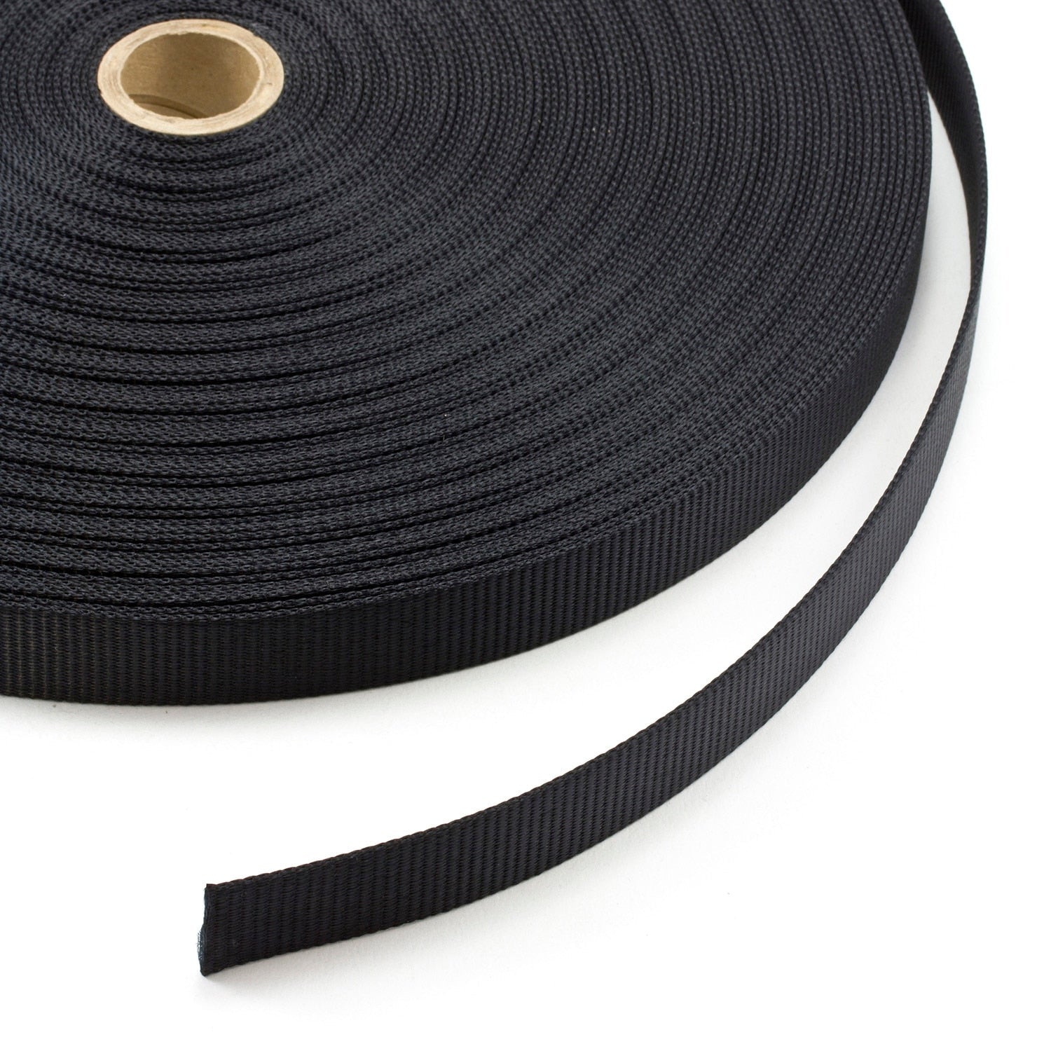 Polyester Webbing 1 Inch Black U0017 (50 yards)