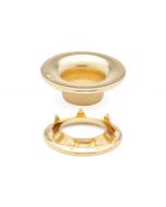 DOT&reg; Rolled Rim Grommet and Spur Washer 20-007R350001XG Brass Finish #3 size 144 pack