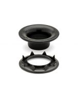 DOT&reg; Rolled Rim Grommet and Spur Washer 20-007R401611XG Black Finish #4 size 144 pack