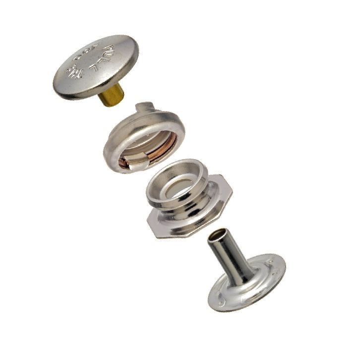 Pull-the-DOT® Cloth-to-Cloth Snap Fastener Set (Nickel) 5/16 inch Post