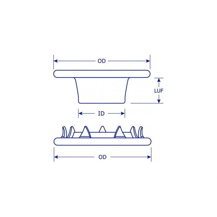 DOT® Rolled Rim Grommet and Spur Washer 20-007R150001XG
