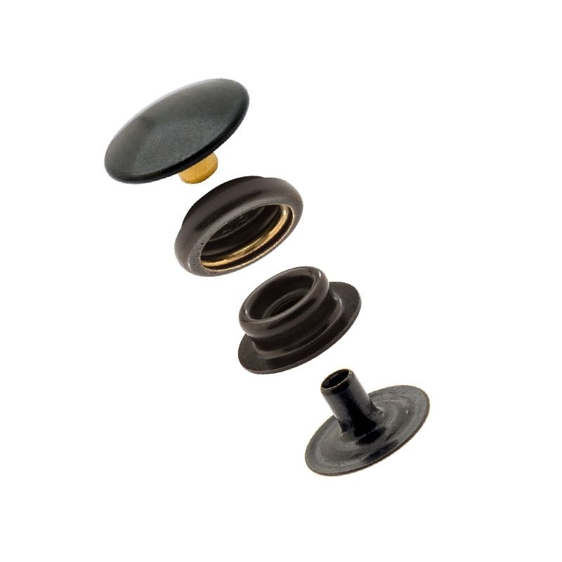 DOT® Durable™ Snap Fastener Set ClothtoCloth (Matte Black)