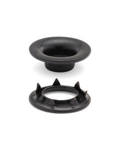 DOT® Rolled Rim Grommet and Spur Washer 20-007R301611XG Black Finish #3 size 144 pack