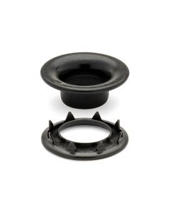 DOT® Rolled Rim Grommet and Spur Washer 20-007R401611XG Black Finish #4 size 144 pack