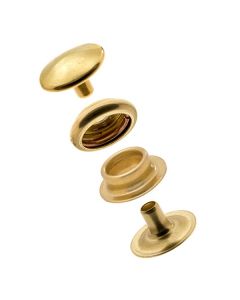 Durable™ Cloth-to-Cloth Snap Fastener Set (Brass) 0.24 inch Post