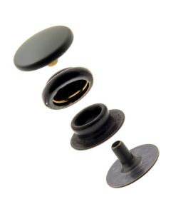 Baby Durable™ Cloth-to-Cloth Snap Fastener Set (Matte Black) 0.229 inch Post