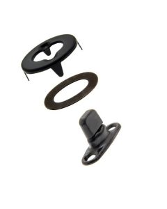 Common Sense® Cloth-to-Surface Turn Button Fastener Set (Black) 0.68 inch Turn Button - (Screws not included)