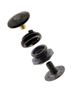 Pull-the-DOT® Cloth-to-Cloth Snap Fastener Set (Matte Black) 0.295 inch Post