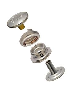 Pull-the-DOT® Cloth-to-Cloth Snap Fastener Set (Nickel) 5/16 inch Post