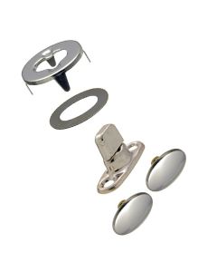 DOT® Durable™ Turn Button Fastener Set - Cloth-to-Cloth (Nickel Plated)