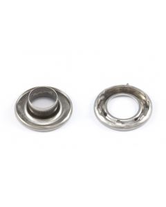 Self-Piercing Rolled Rim Grommet with Spur Washer 20MNS7735000TXG Stainless Steel Finish #3 size 7/16 inch 144 pack